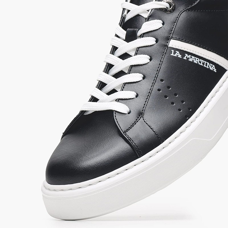 Men Casual Shoes 251003 Black Leather La Martina