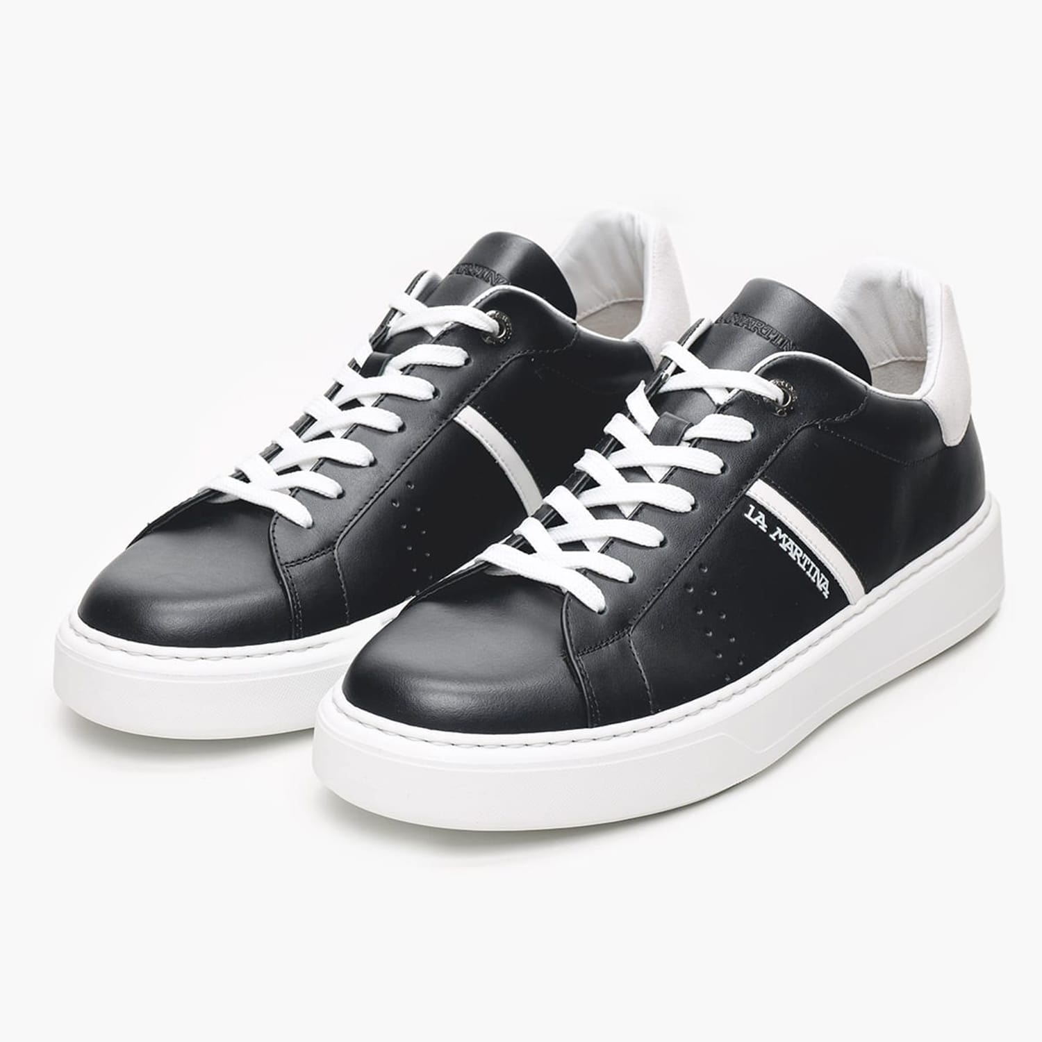 Men Casual Shoes 251003 Black Leather La Martina Men Casual Shoes 251003 Black Leather La Martina