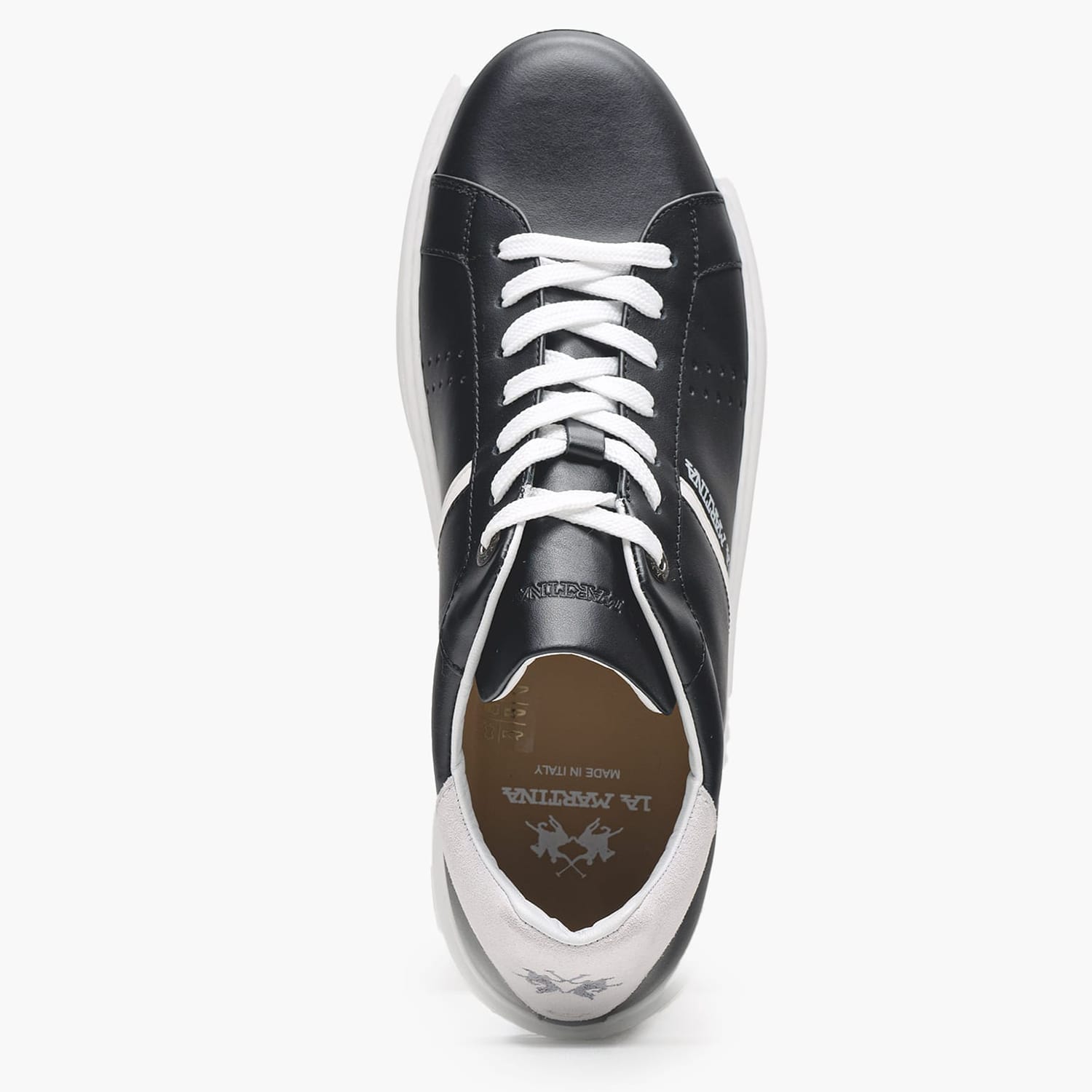 Men Casual Shoes 251003 Black Leather La Martina Men Casual Shoes 251003 Black Leather La Martina