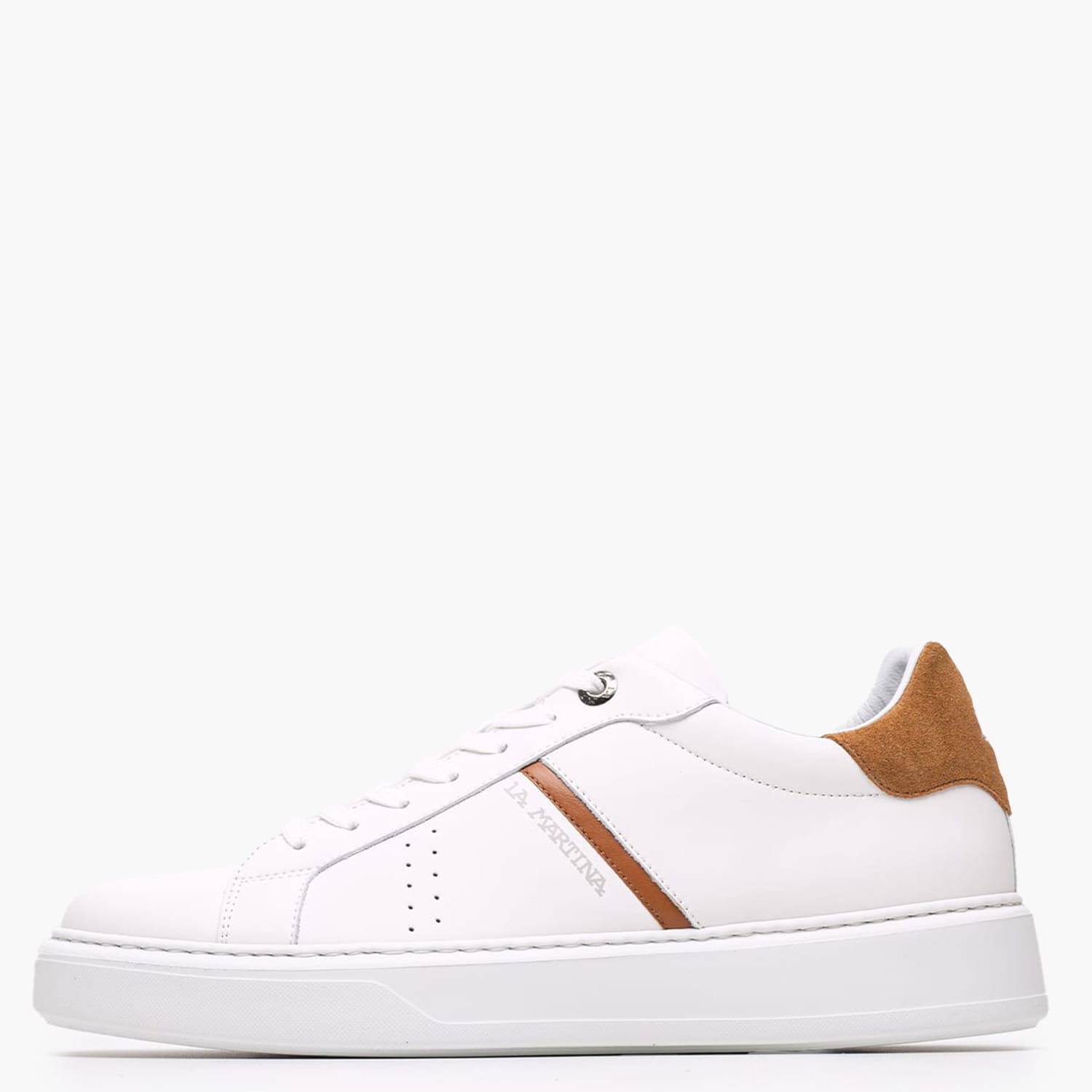 Men Casual Shoes 251003 White Leather La Martina