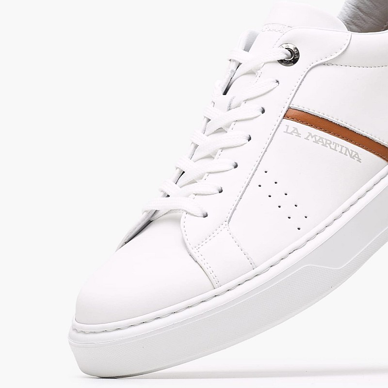 Men Casual Shoes 251003 White Leather La Martina