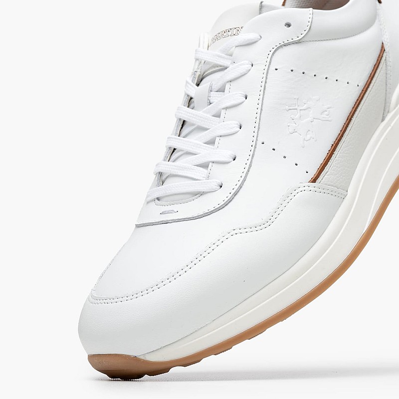 Men Casual Shoes 251030.2 White Leather La Martina
