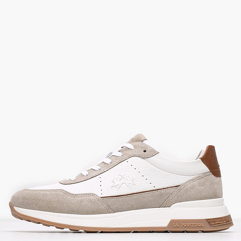 Men Casual Shoes 251030 White Leather La Martina