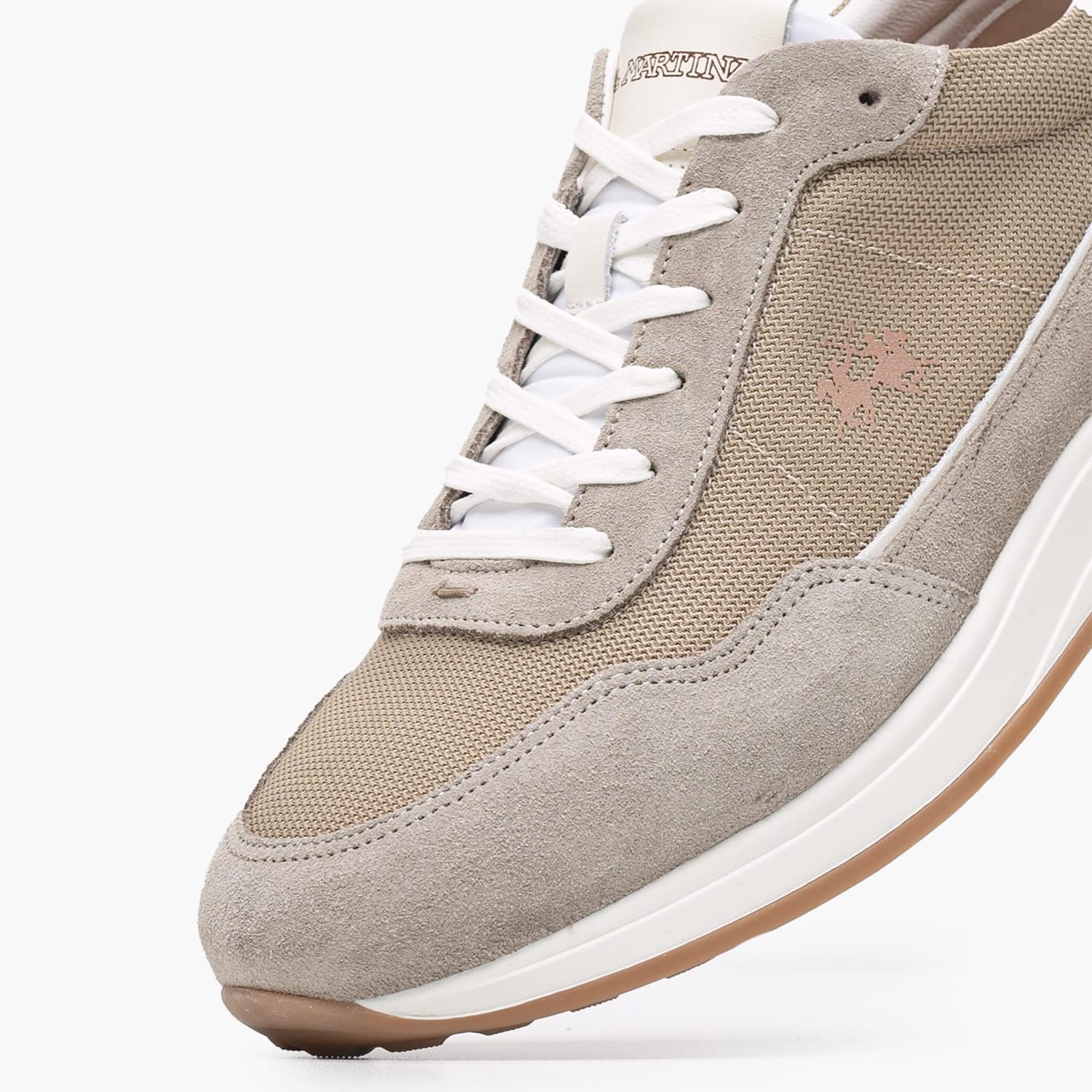 Men Casual Shoes 251031 Beige Buckskin-Fabric La Martina
