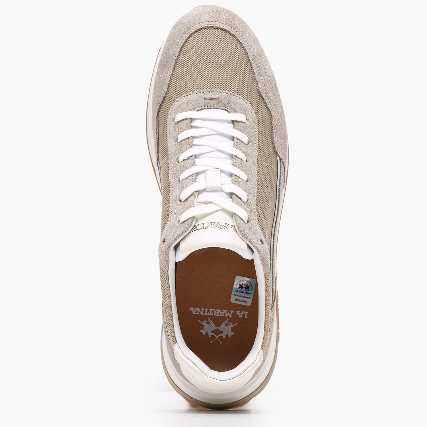 Men Casual Shoes 251031 Beige Buckskin-Fabric La Martina Men Casual Shoes 251031 Beige Buckskin-Fabric La Martina