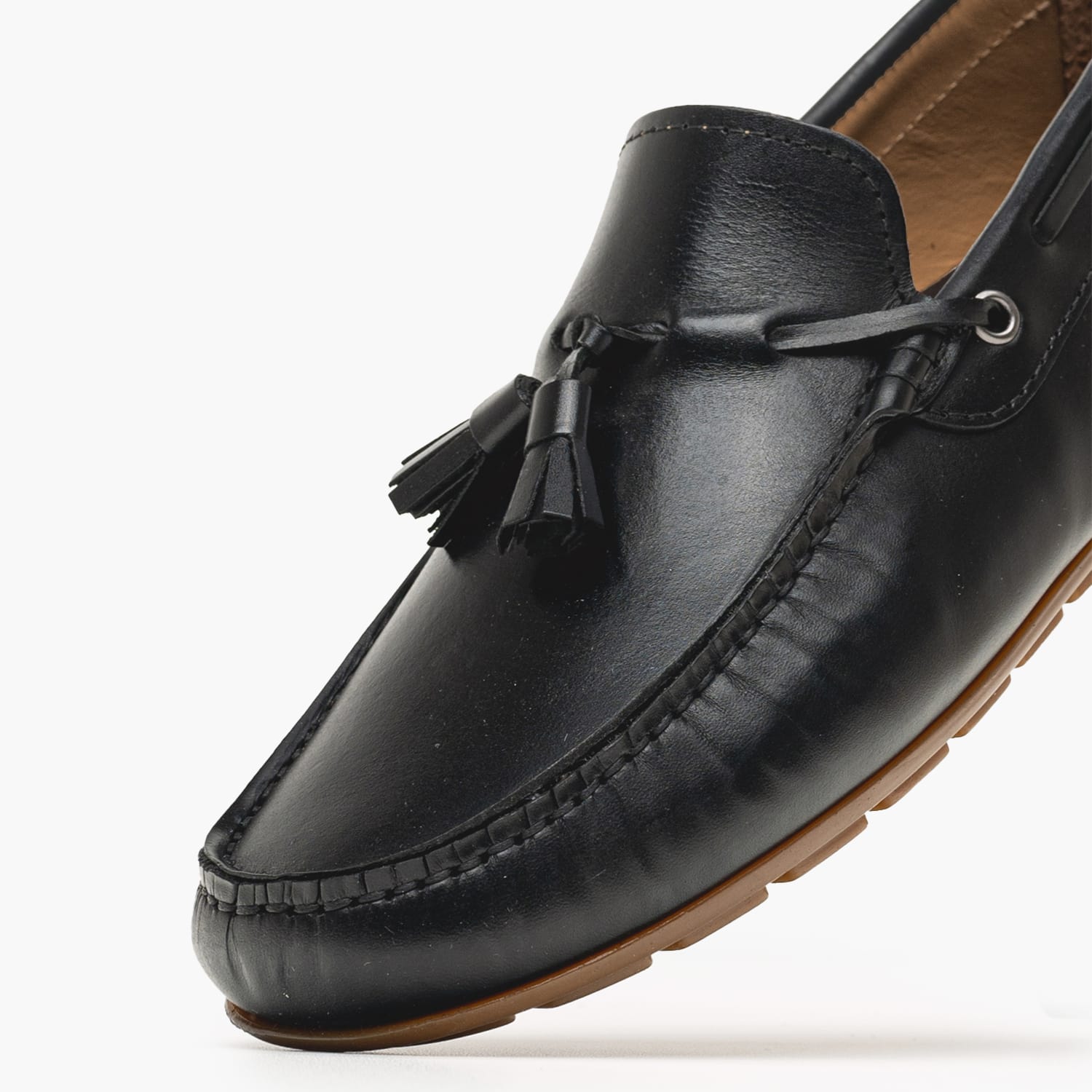 Men Moccasins 251061 Black Leather La Martina