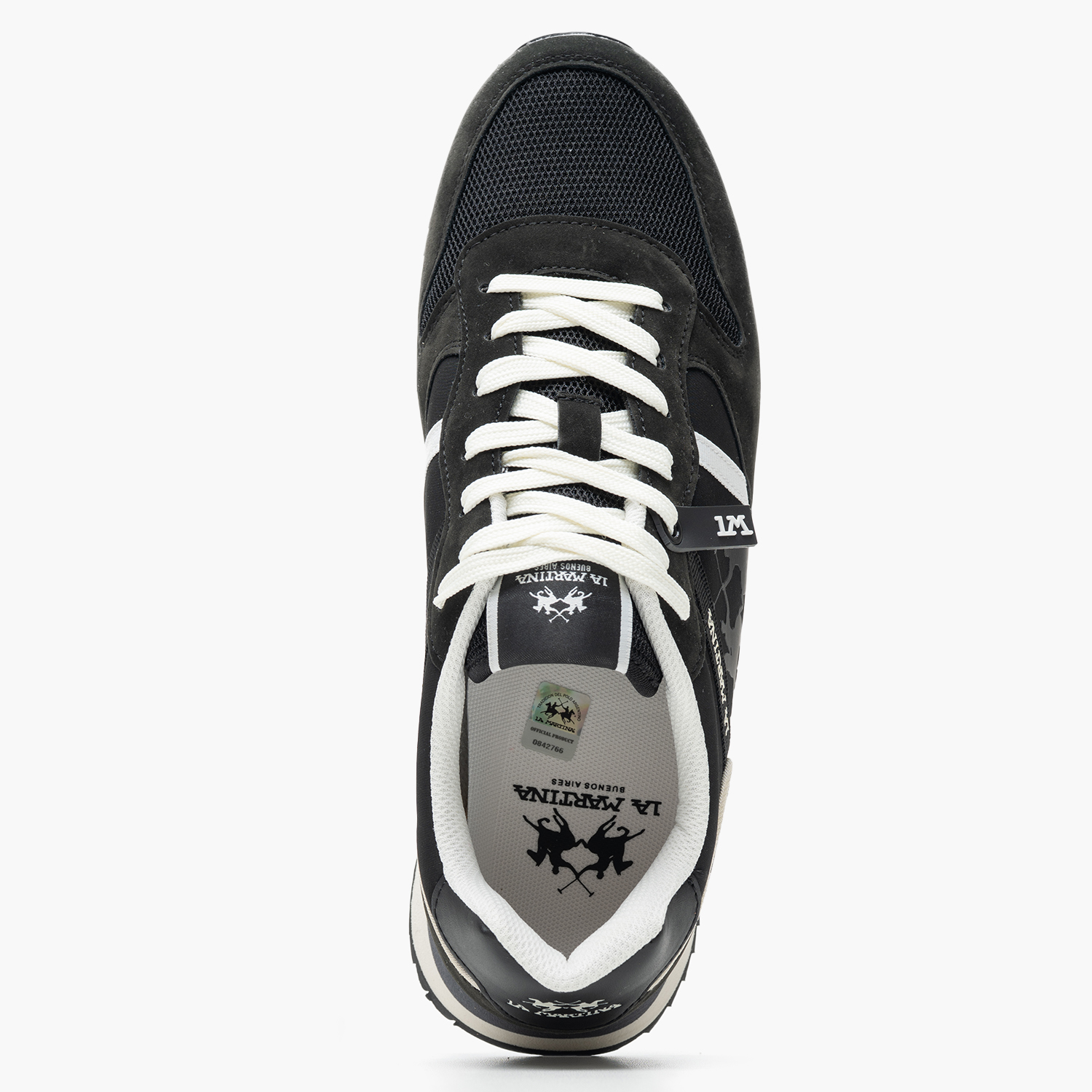 Men Casual Shoes 251110 Black Buckskin-Fabric La Martina