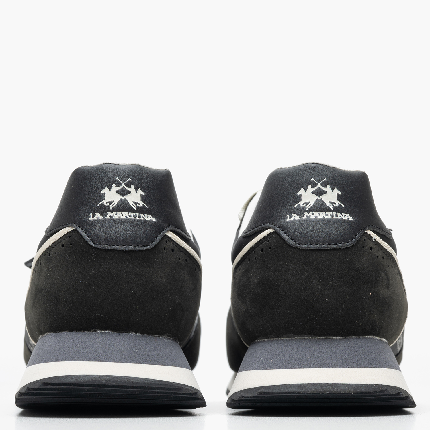 Men Casual Shoes 251110 Black Buckskin-Fabric La Martina