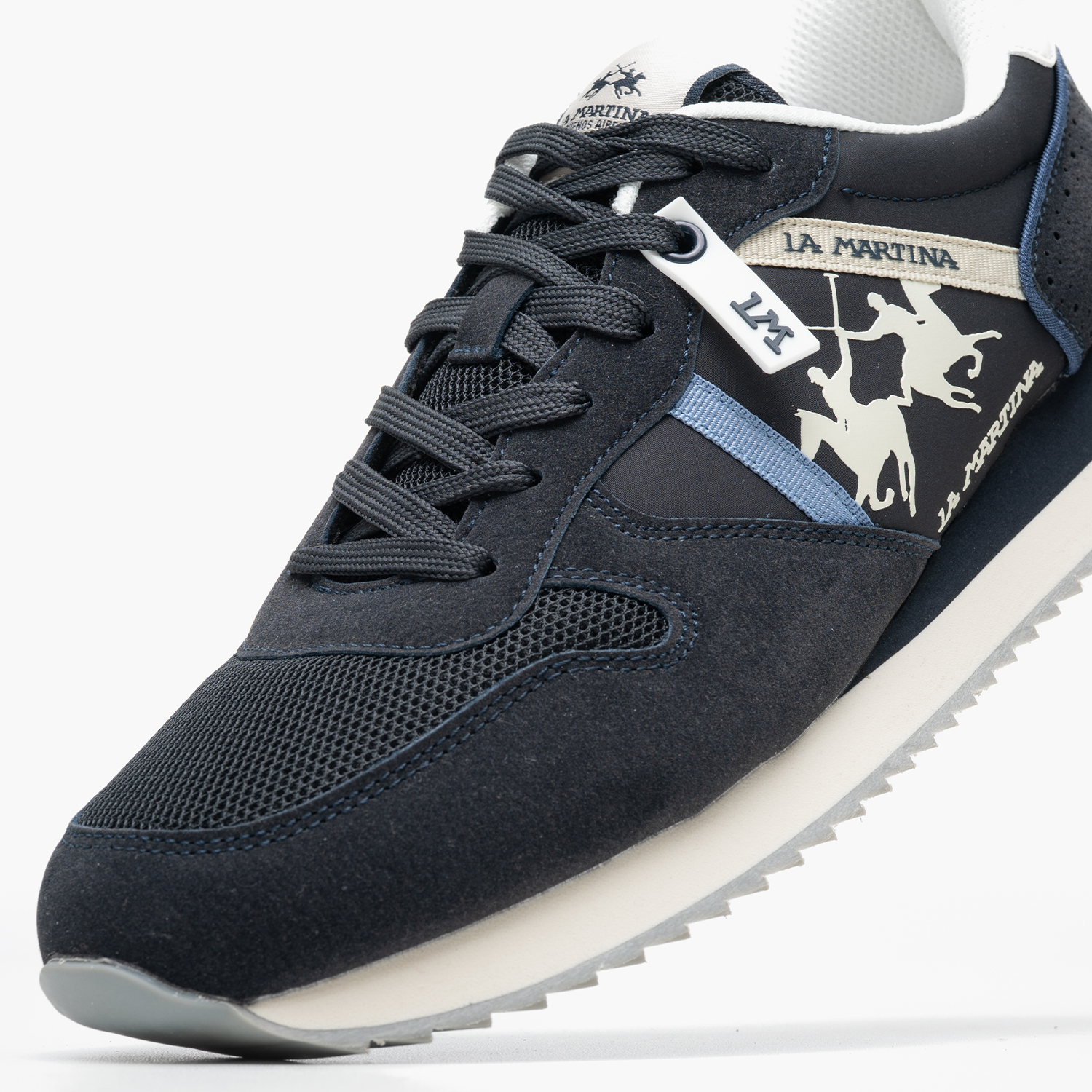 Men Casual Shoes 251110 Blue Buckskin-Fabric La Martina