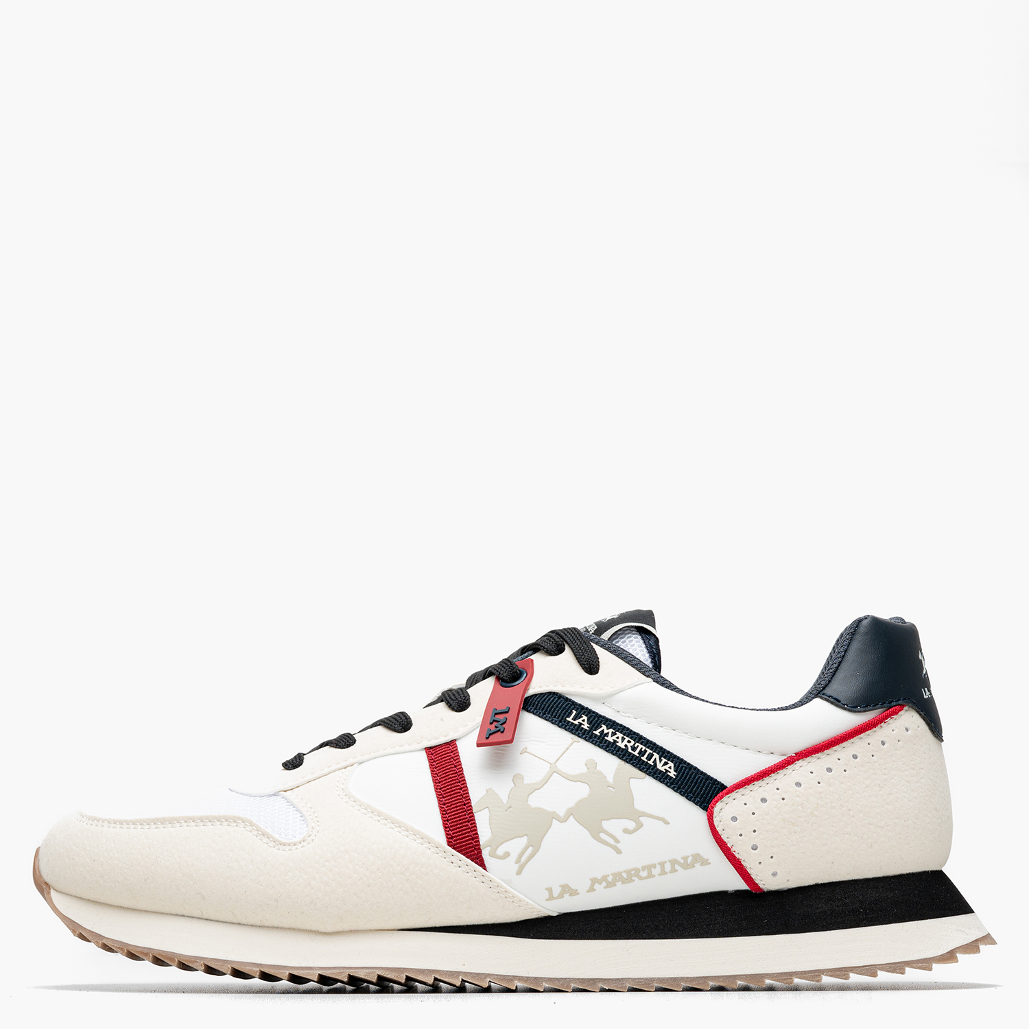 Men Casual Shoes 251110 White Buckskin-Fabric La Martina