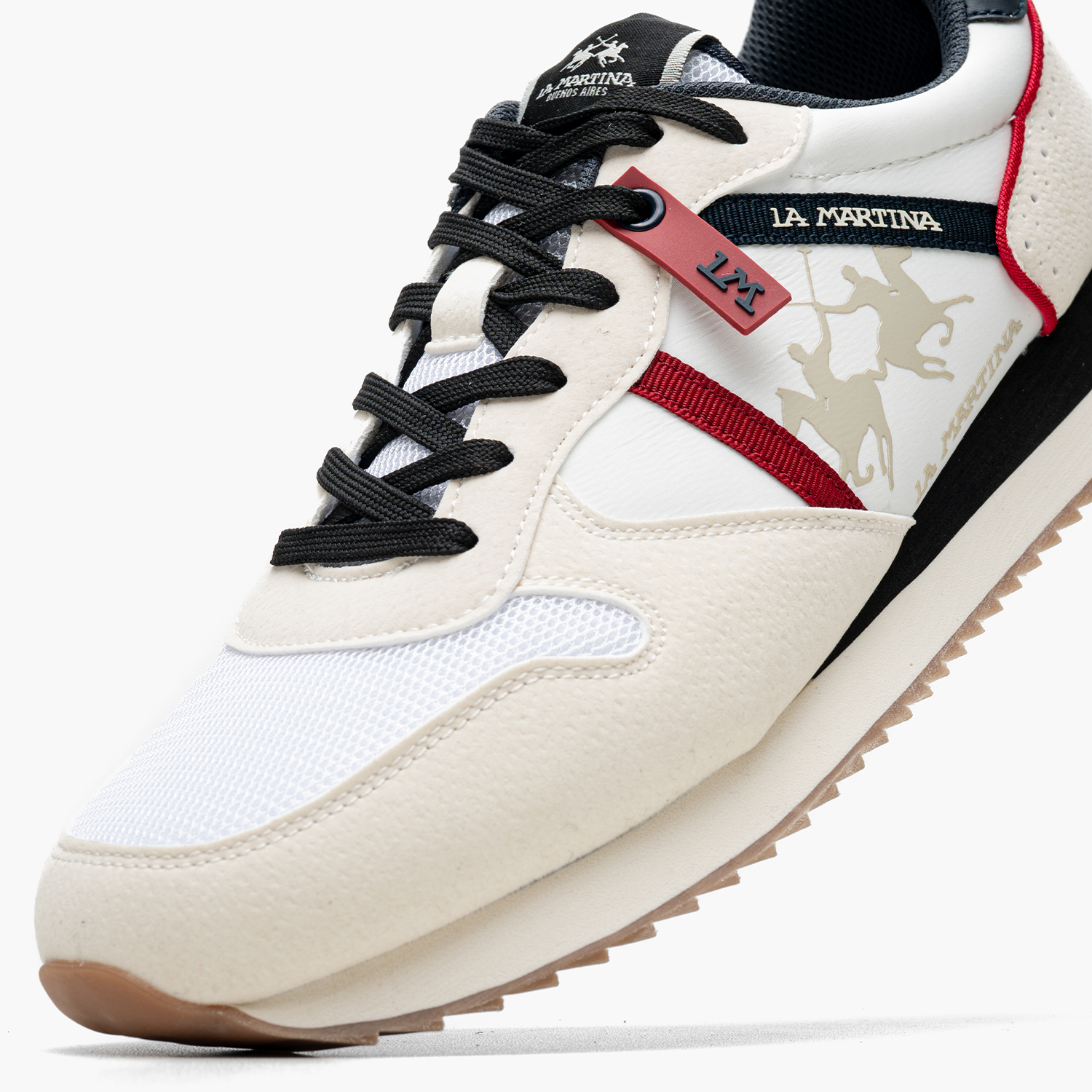 Men Casual Shoes 251110 White Buckskin-Fabric La Martina