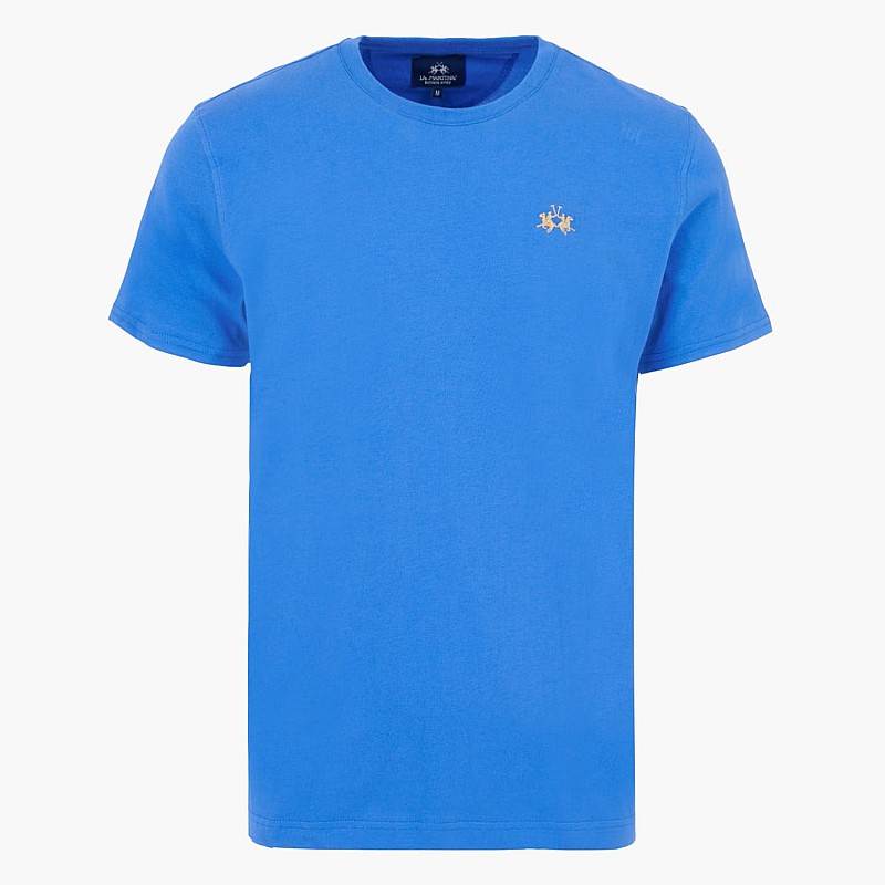 Men T-Shirts Blue.Jersey Blue Cotton La Martina