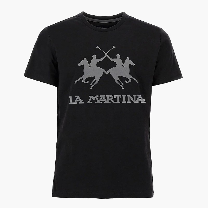 Ανδρικές Μπλούζες Lg.Jersey.Ss Μαύρο Βαμβάκι La Martina