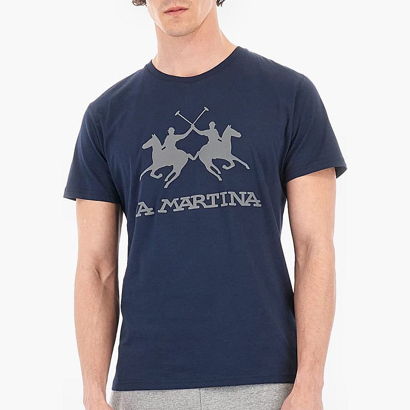 Ανδρικές Μπλούζες Lg.Jersey.Ss Σκούρο Μπλε Βαμβάκι La Martina