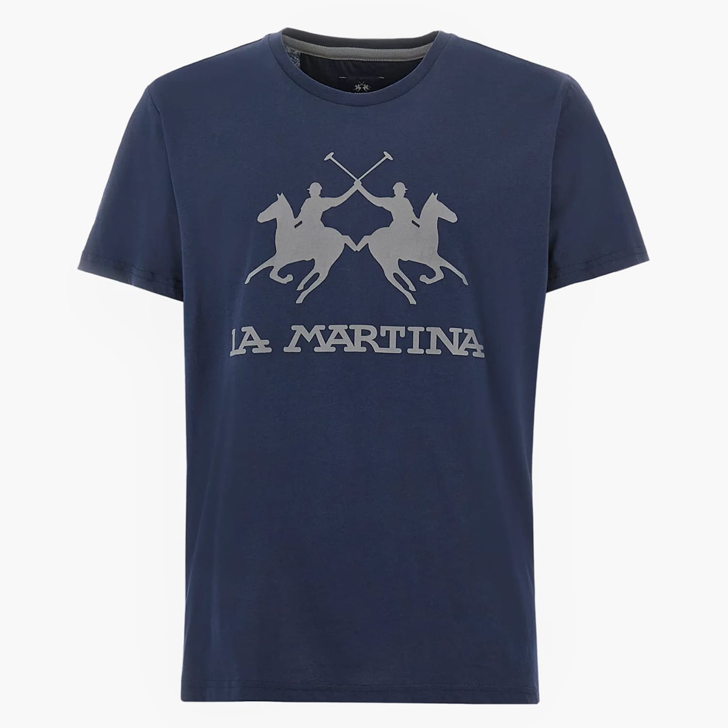 Men T-Shirts Lg.Jersey.Ss DarkBlue Cotton La Martina