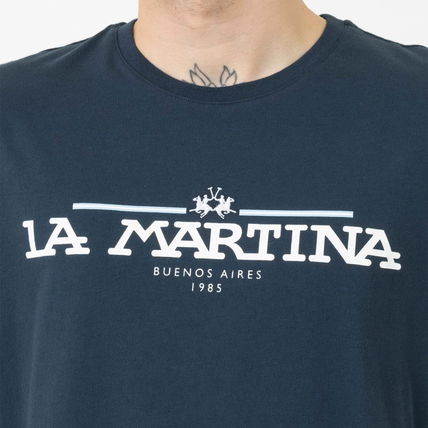 Ανδρικές Μπλούζες Mar304.Jersey Σκούρο Μπλε Βαμβάκι La Martina