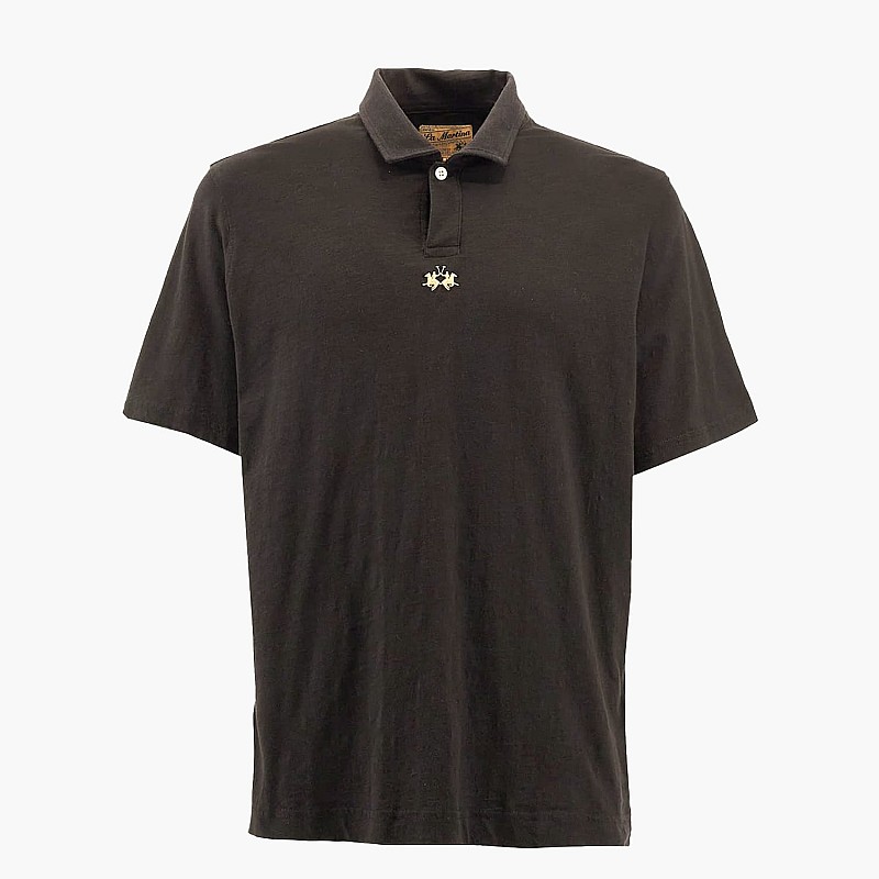Ανδρικές Μπλούζες Polo.Club Μαύρο Βαμβάκι La Martina