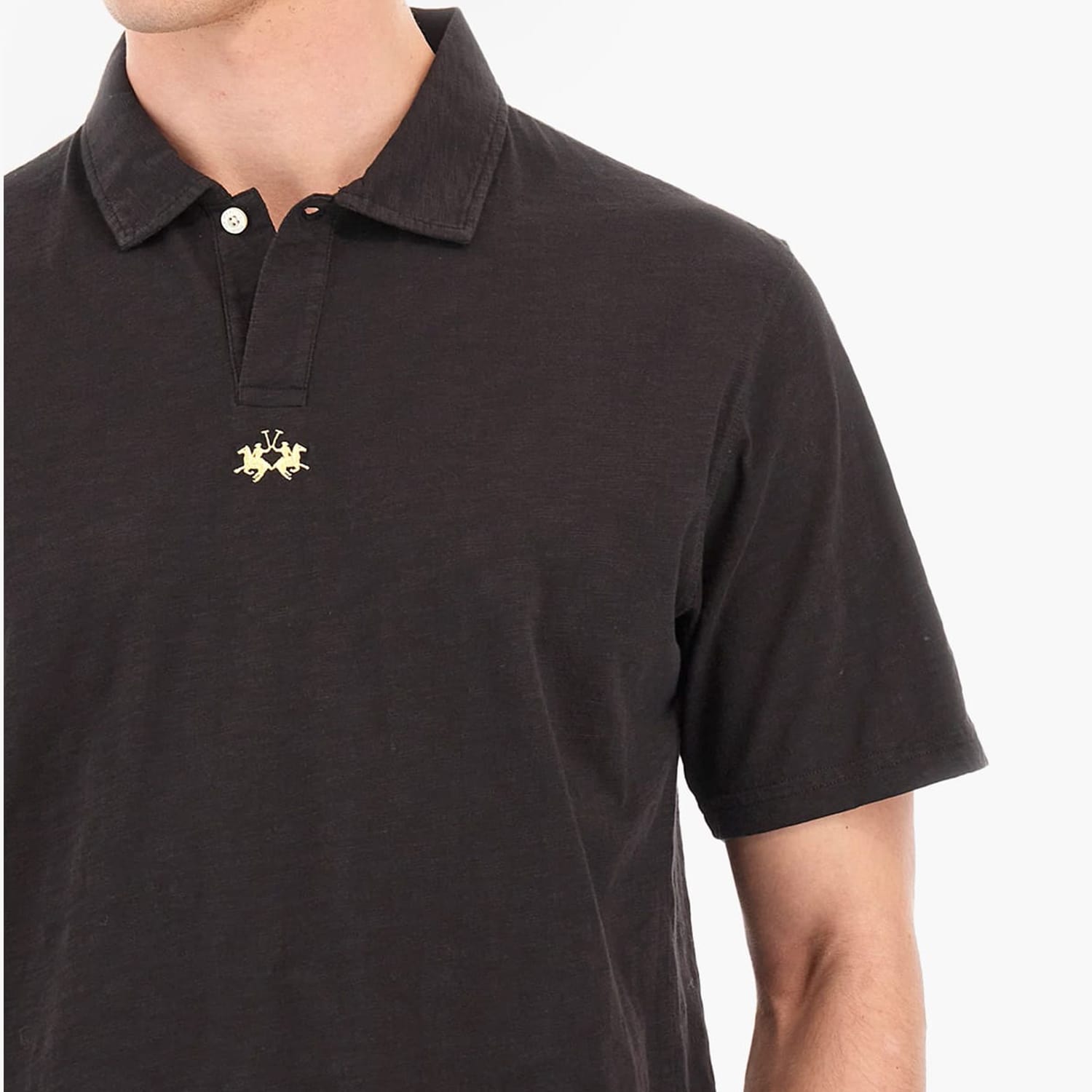 Ανδρικές Μπλούζες Polo.Club Μαύρο Βαμβάκι La Martina Ανδρικές Μπλούζες Polo.Club Μαύρο Βαμβάκι La Martina
