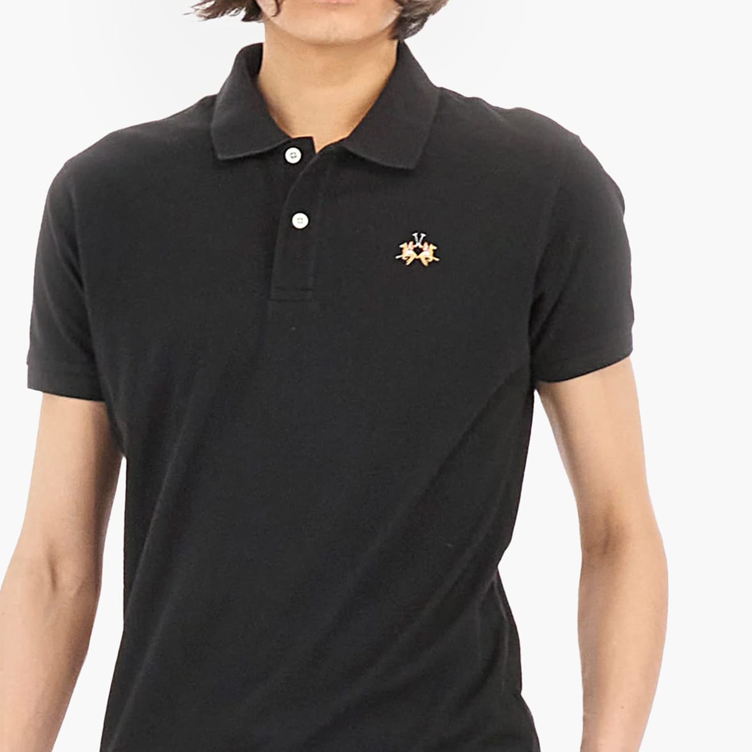Ανδρικές Μπλούζες Polo.Str Μαύρο Βαμβάκι La Martina