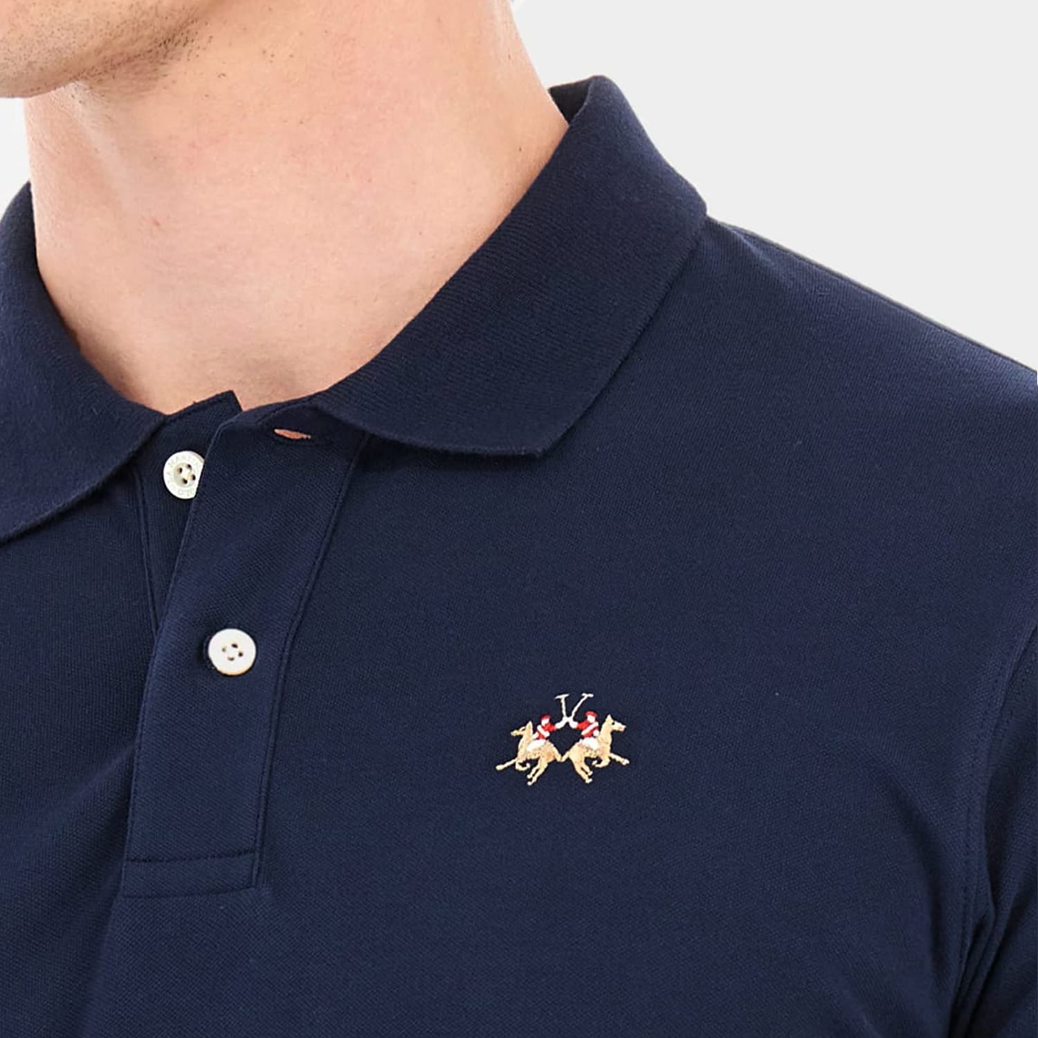 Ανδρικές Μπλούζες Polo.Str Σκούρο Μπλε Βαμβάκι La Martina Ανδρικές Μπλούζες Polo.Str Σκούρο Μπλε Βαμβάκι La Martina