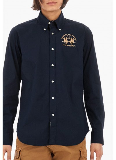Ανδρικά Πουκάμισα Oxford.Shirt Μπλέ Ανοιχτό Βαμβάκι GANT
