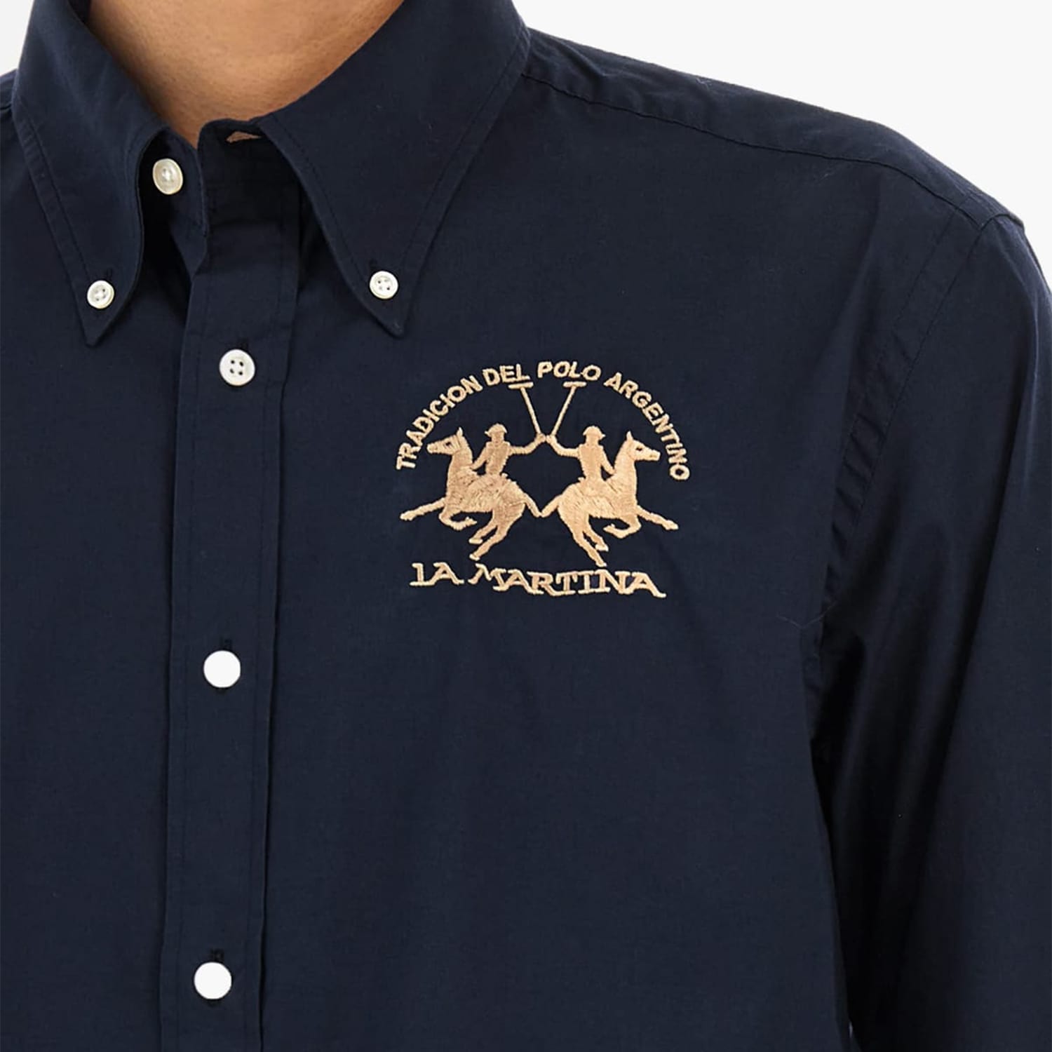 Men Shirts Raf DarkBlue Cotton La Martina Men Shirts Raf DarkBlue Cotton La Martina