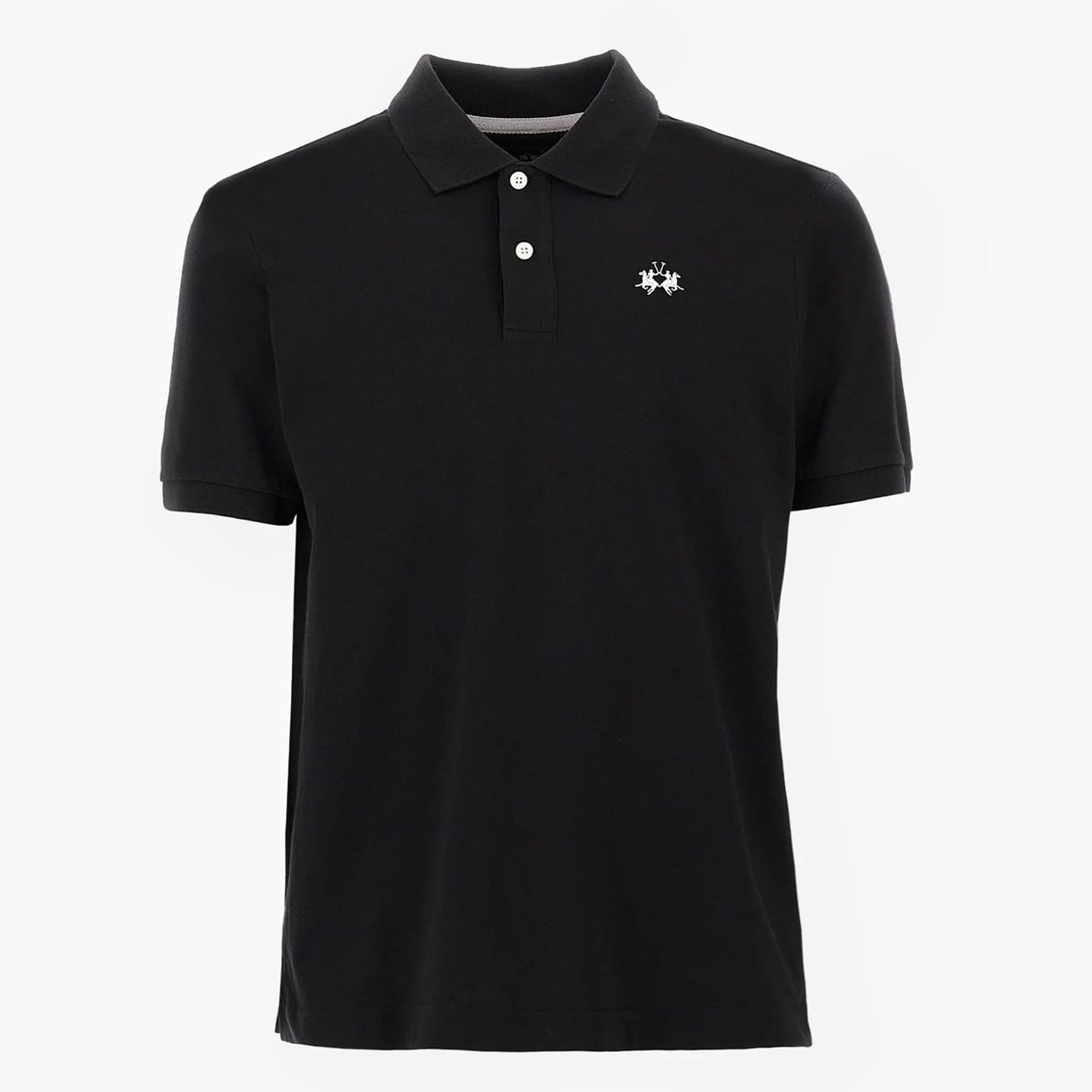 Ανδρικές Μπλούζες Small.Jersey,Polo Μαύρο Βαμβάκι La Martina