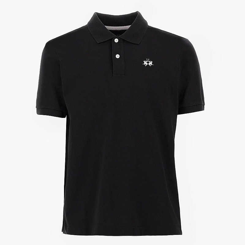 Ανδρικές Μπλούζες Small.Jersey,Polo Μαύρο Βαμβάκι La Martina
