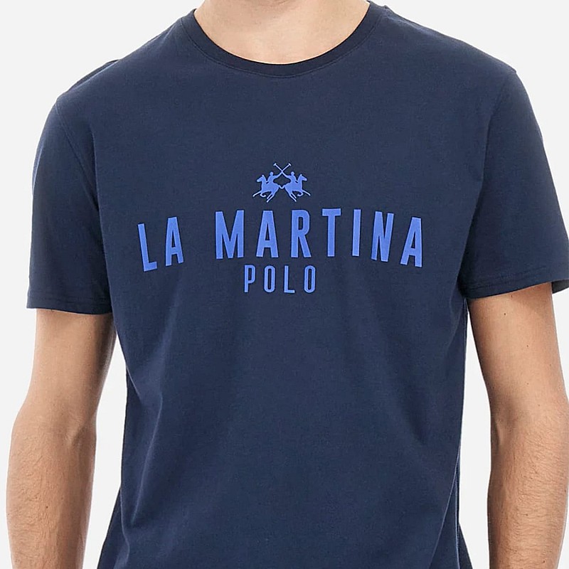 Ανδρικές Μπλούζες Ss.Shirt.Jersey Σκούρο Μπλε Βαμβάκι La Martina