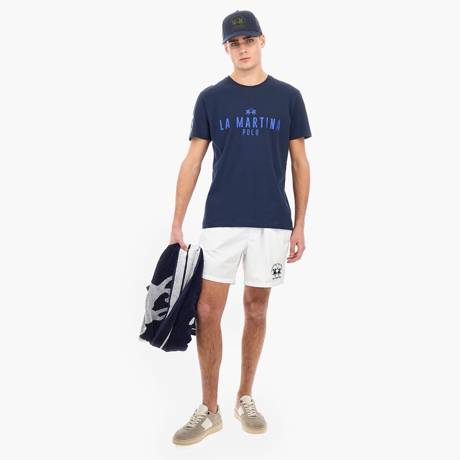 Ανδρικές Μπλούζες Ss.Shirt.Jersey Σκούρο Μπλε Βαμβάκι La Martina Ανδρικές Μπλούζες Ss.Shirt.Jersey Σκούρο Μπλε Βαμβάκι La Martina