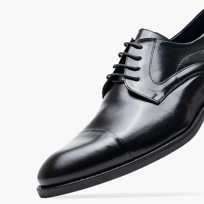 Men Shoes 1510 Black Leather Damiani