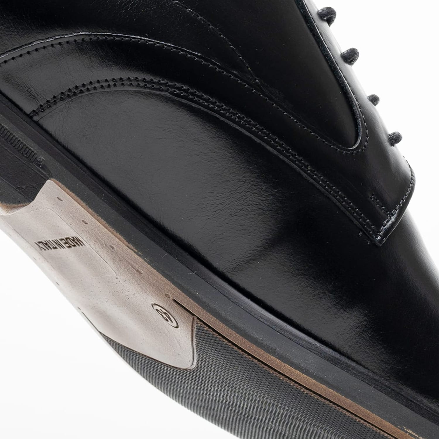 Men Shoes 1510 Black Leather Damiani