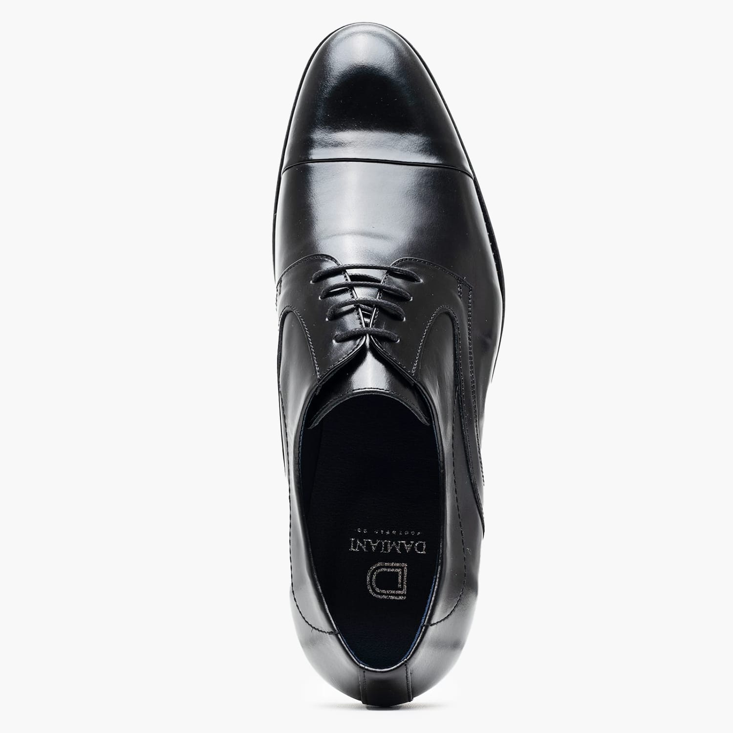 Men Shoes 1510 Black Leather Damiani