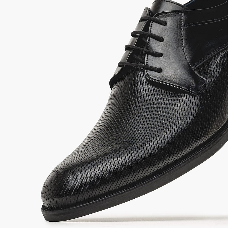 Men Shoes 1512 Black Leather Damiani
