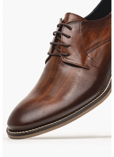 Ανδρικά Παπούτσια Δετά A7521 Μαύρο Δέρμα Boss shoes