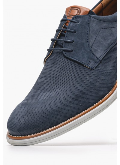 Ανδρικά Παπούτσια Δετά A7521 Μαύρο Δέρμα Boss shoes