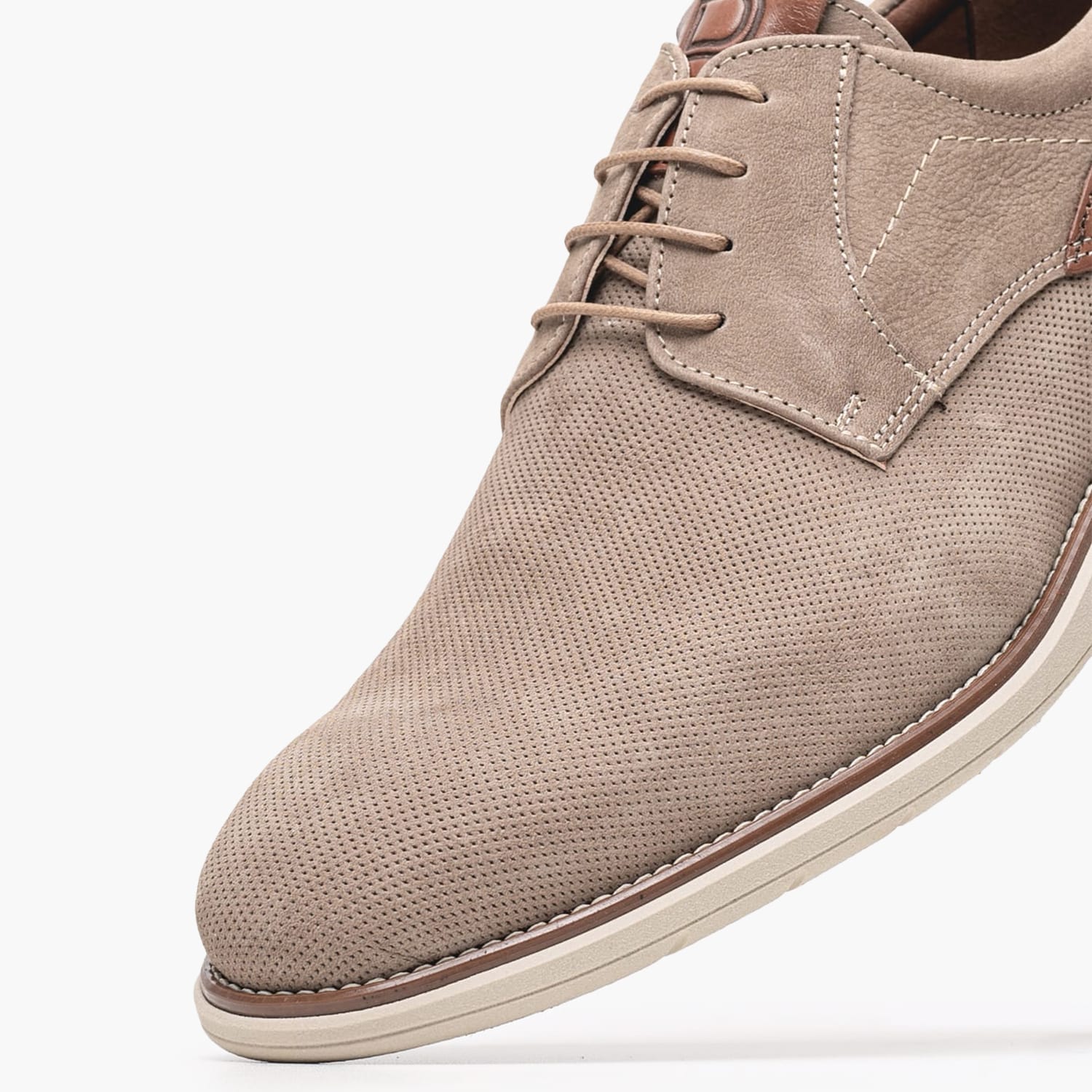 Men Shoes 5402 Taupe Nubuck Leather Damiani