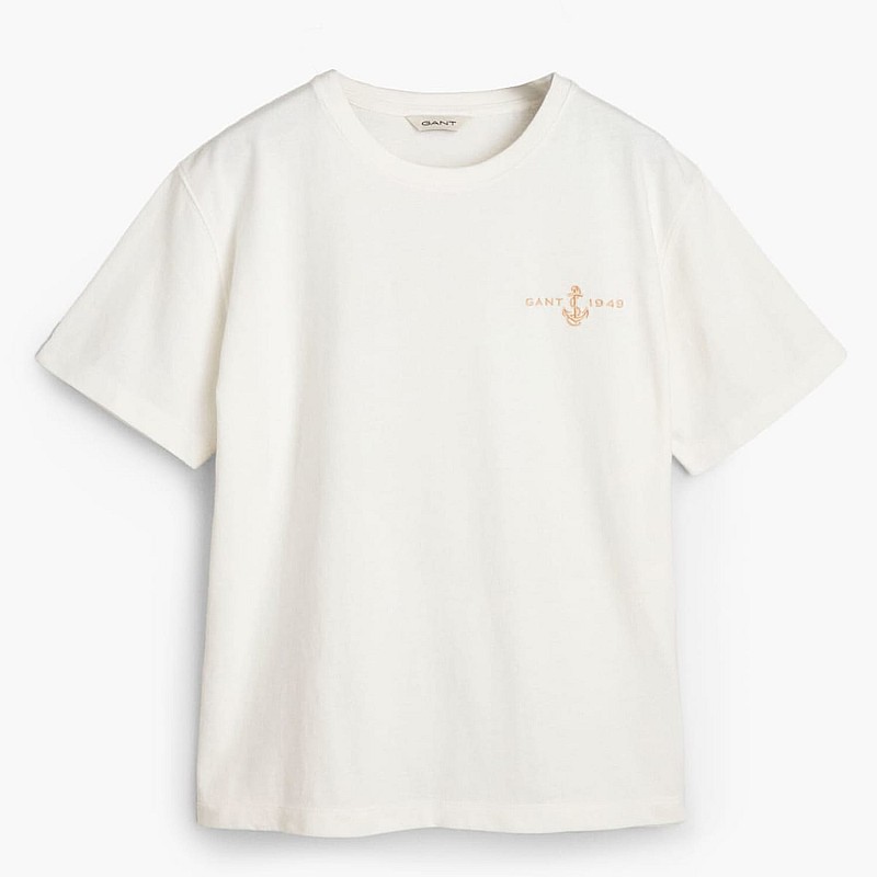 Women T-Shirts - Tops Anchor White Cotton GANT