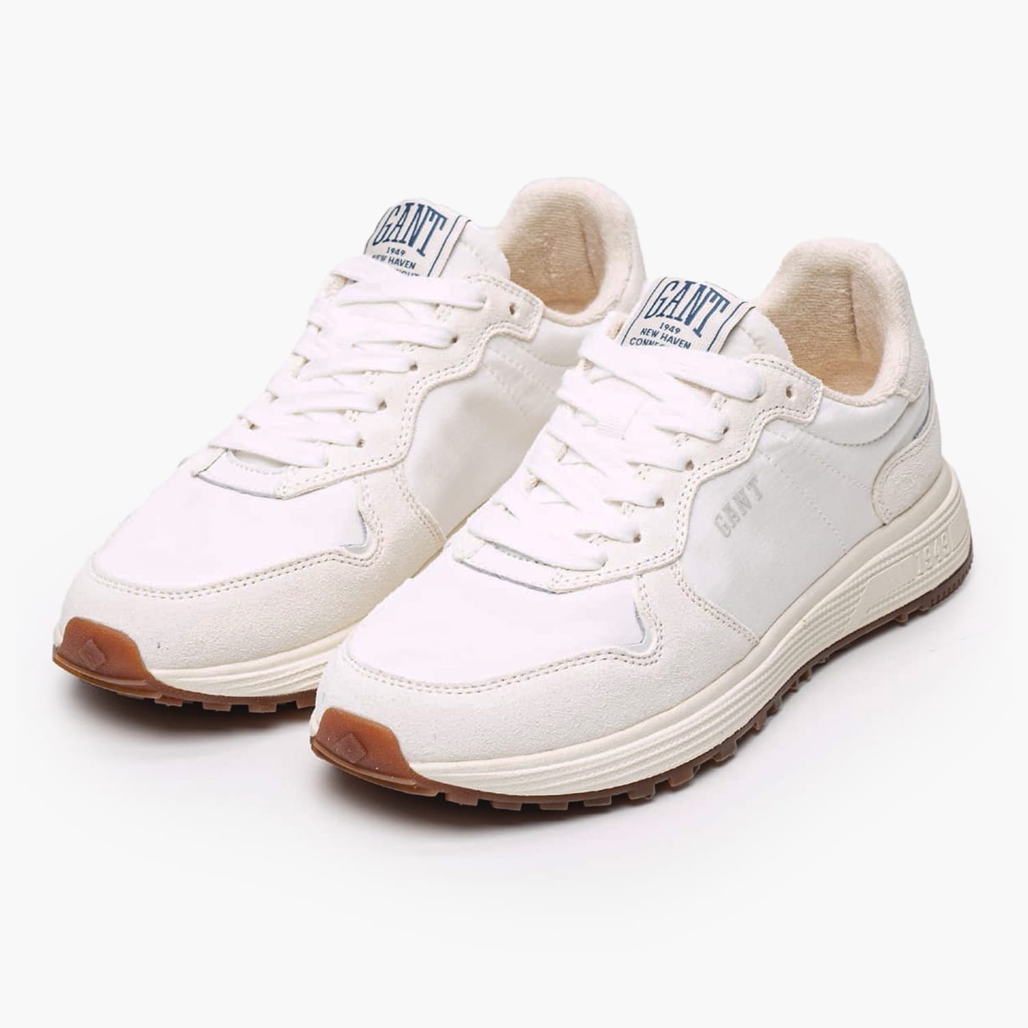 Women Casual Shoes Beywin White Buckskin-Fabric GANT Women Casual Shoes Beywin White Buckskin-Fabric GANT
