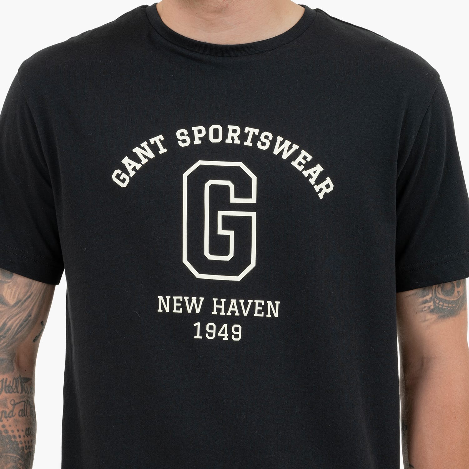 GANT Big.Graphic Ανδρικές Μπλούζες Μπλούζες Gant Big.Graphic-Black