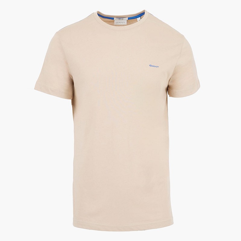 Men T-Shirts Con.Trast.2 Beige Cotton GANT