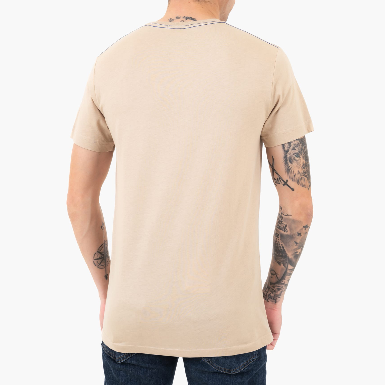 Men T-Shirts Con.Trast.2 Beige Cotton GANT Men T-Shirts Con.Trast.2 Beige Cotton GANT