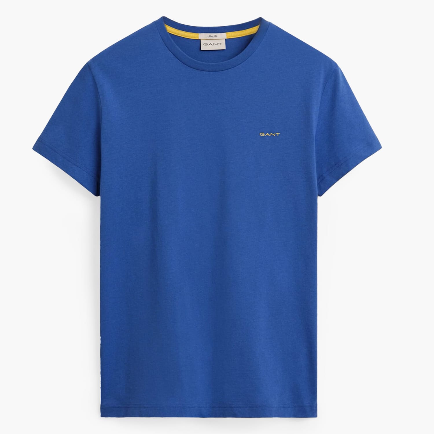 Men T-Shirts Con.Trast Blue Cotton GANT Men T-Shirts Con.Trast Blue Cotton GANT
