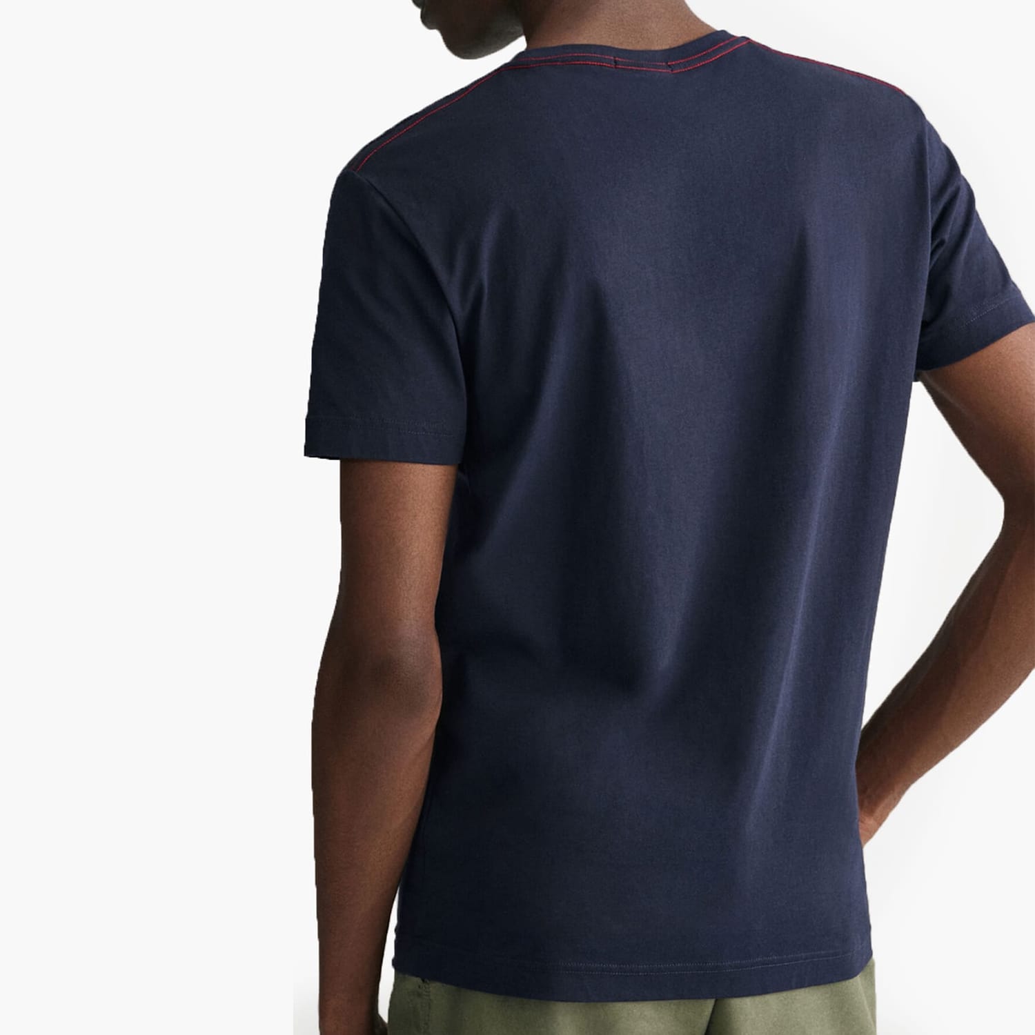 Men T-Shirts Con.Trast DarkBlue Cotton GANT Men T-Shirts Con.Trast DarkBlue Cotton GANT