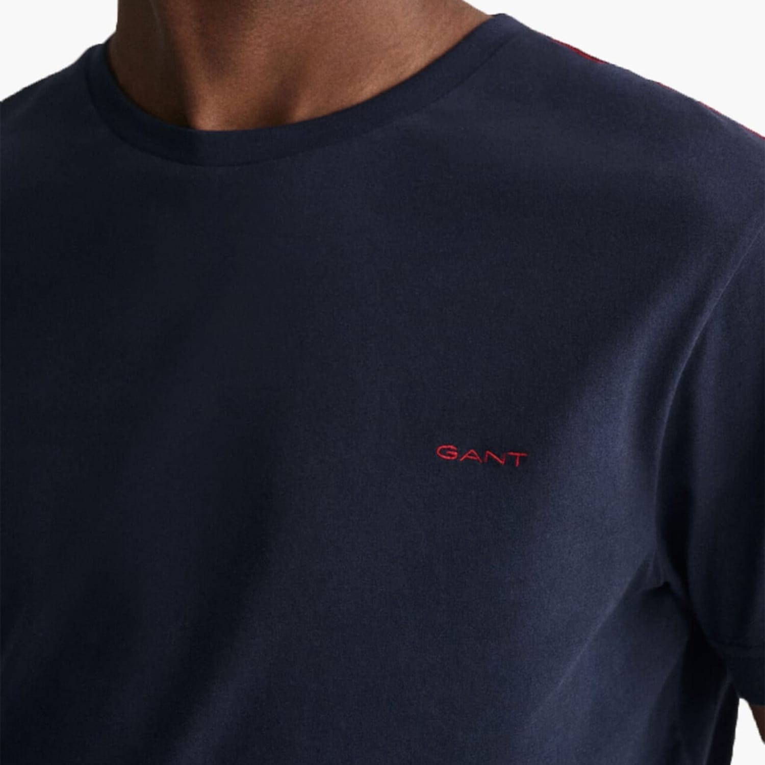 Men T-Shirts Con.Trast DarkBlue Cotton GANT Men T-Shirts Con.Trast DarkBlue Cotton GANT