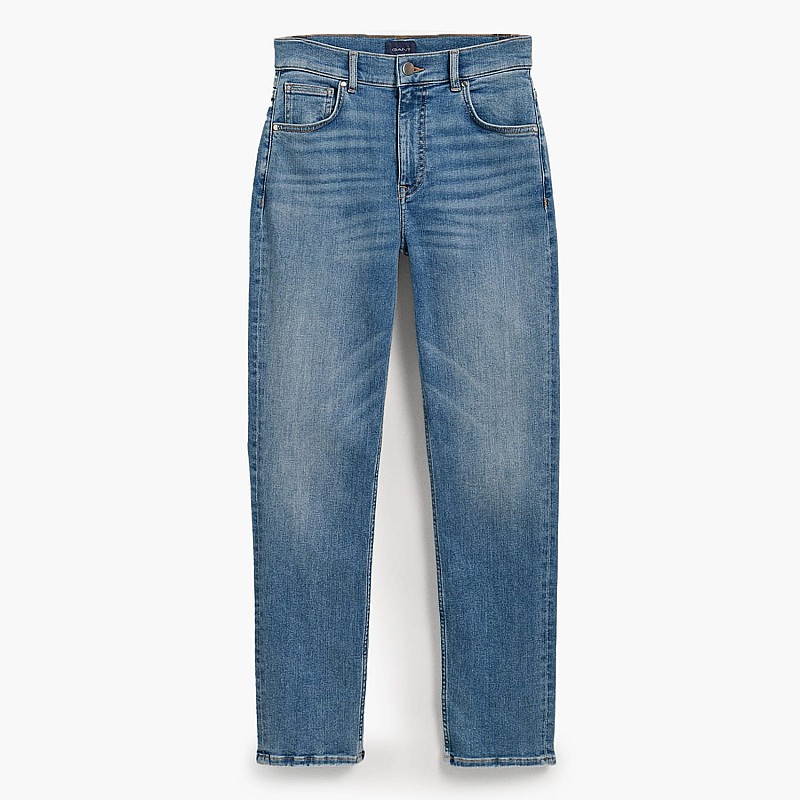 Women Trousers Cropped.Jeans Blue Cotton GANT