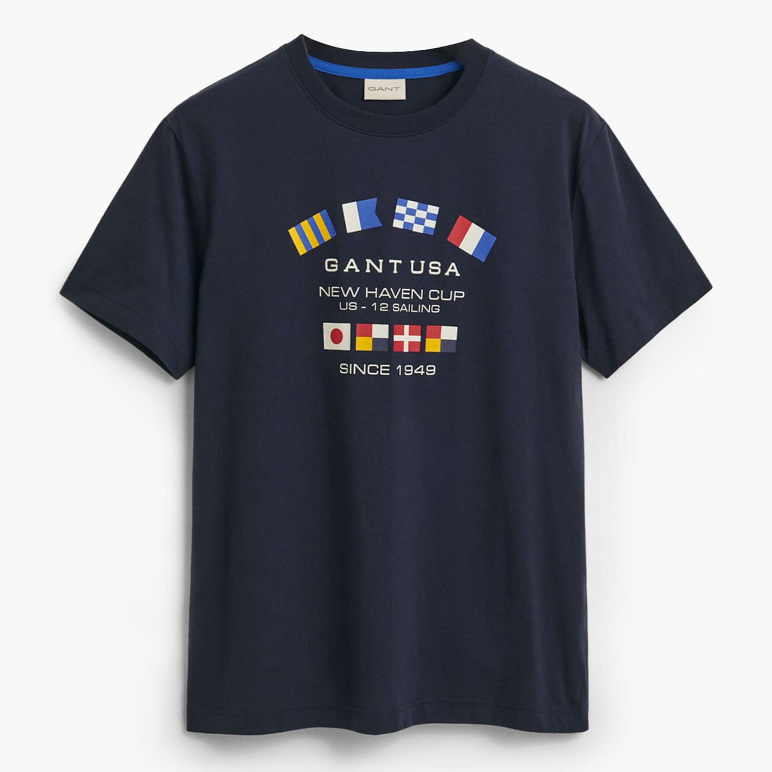 Ανδρικές Μπλούζες Graphic.Tshirt Σκούρο Μπλε Βαμβάκι GANT
