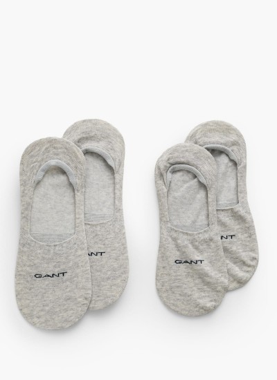 Ανδρικές Κάλτσες Invisible.2pack Γκρι Βαμβάκι GANT
