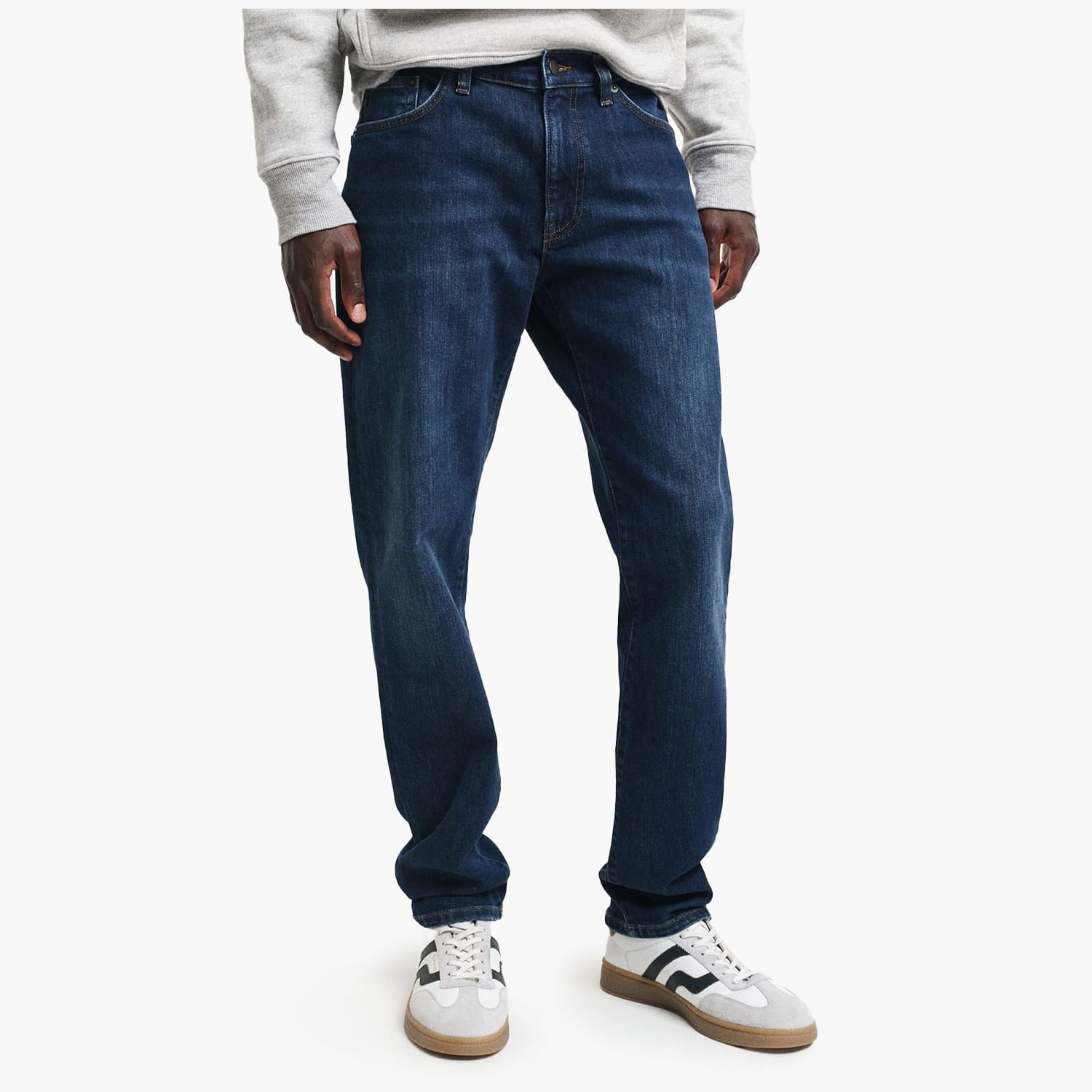 Ανδρικά Παντελόνια Jeans.Sl.Med Σκούρο Μπλε Βαμβάκι GANT
