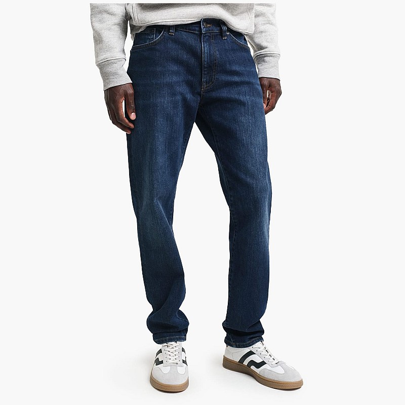 Ανδρικά Παντελόνια Jeans.Sl.Med Σκούρο Μπλε Βαμβάκι GANT